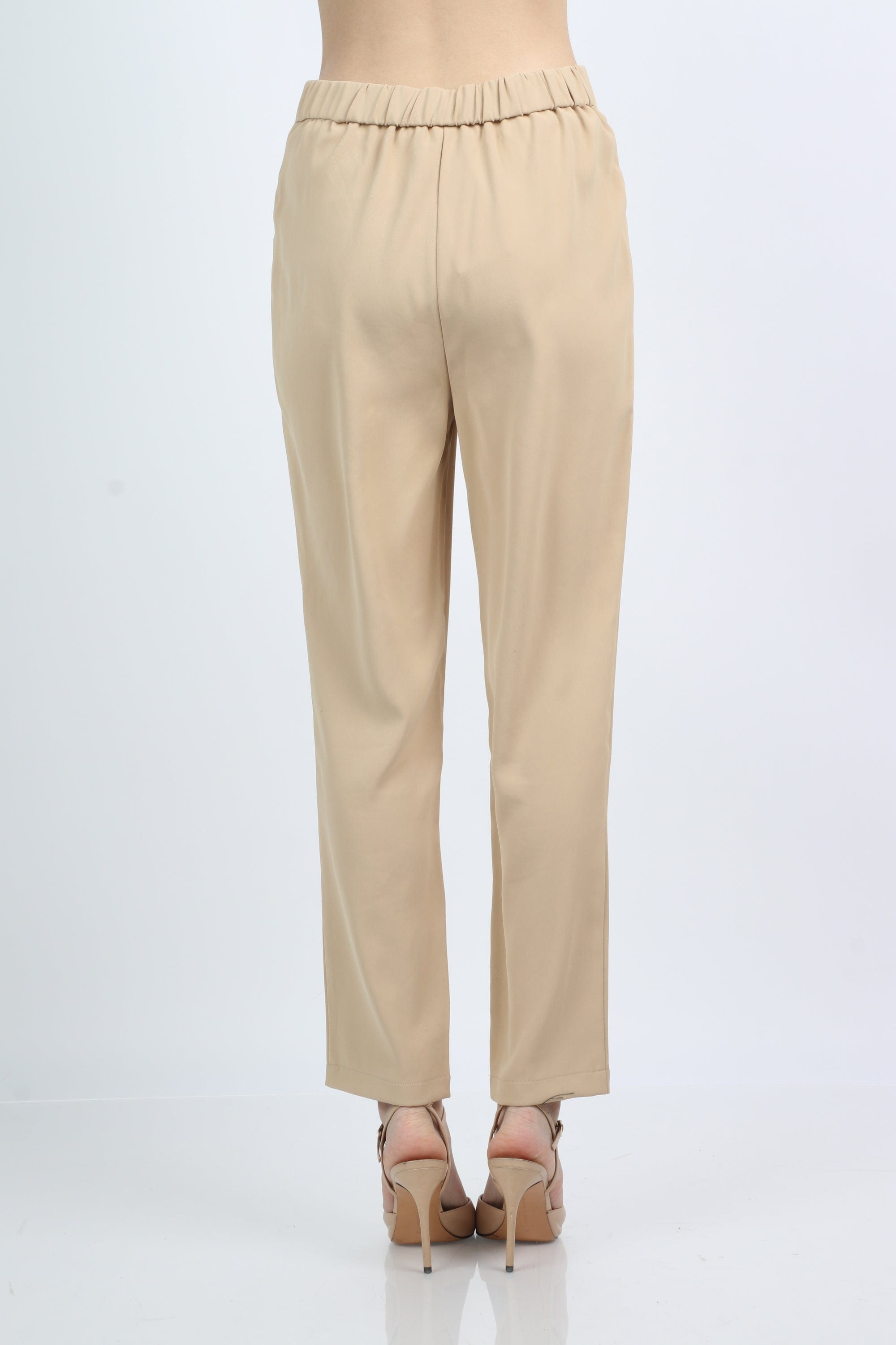 ميكا بنطلون رسمي هاي ويست بزراير على الخصر وسحاب طويل نسائي