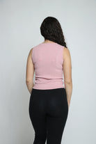 ميكا بلوزة سادة كت قصيرة برقبة دائرية نسائي