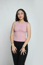 ميكا بلوزة سادة كت قصيرة برقبة دائرية نسائي