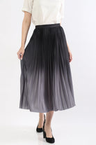 ميكا تنورة ميدي بليسيه خصر مرتفع