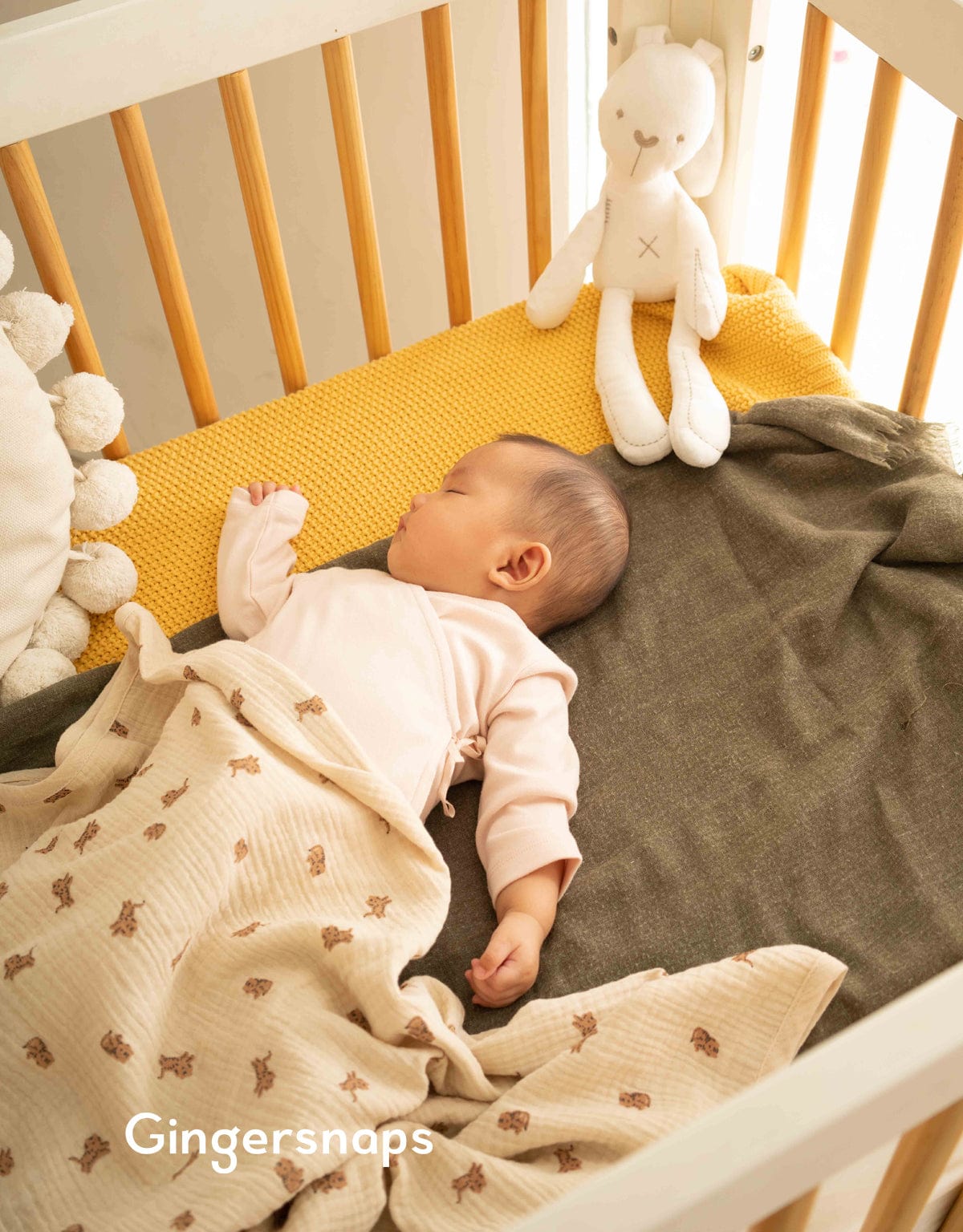 جينجرسنابس بطانية أطفال رضع منقوشة متعدد الألوان