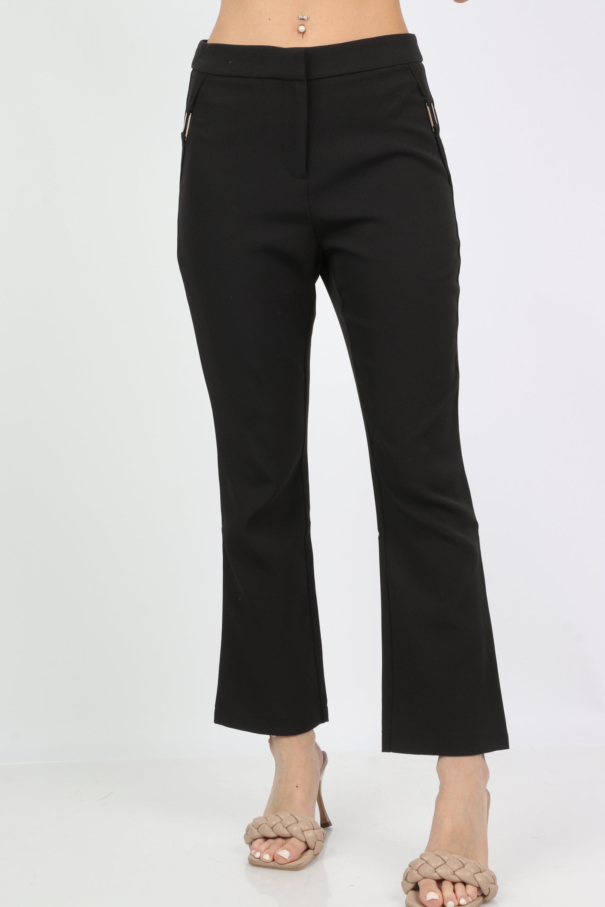 نتشي بنطلون سادة كلاسيك بسحاب نسائي