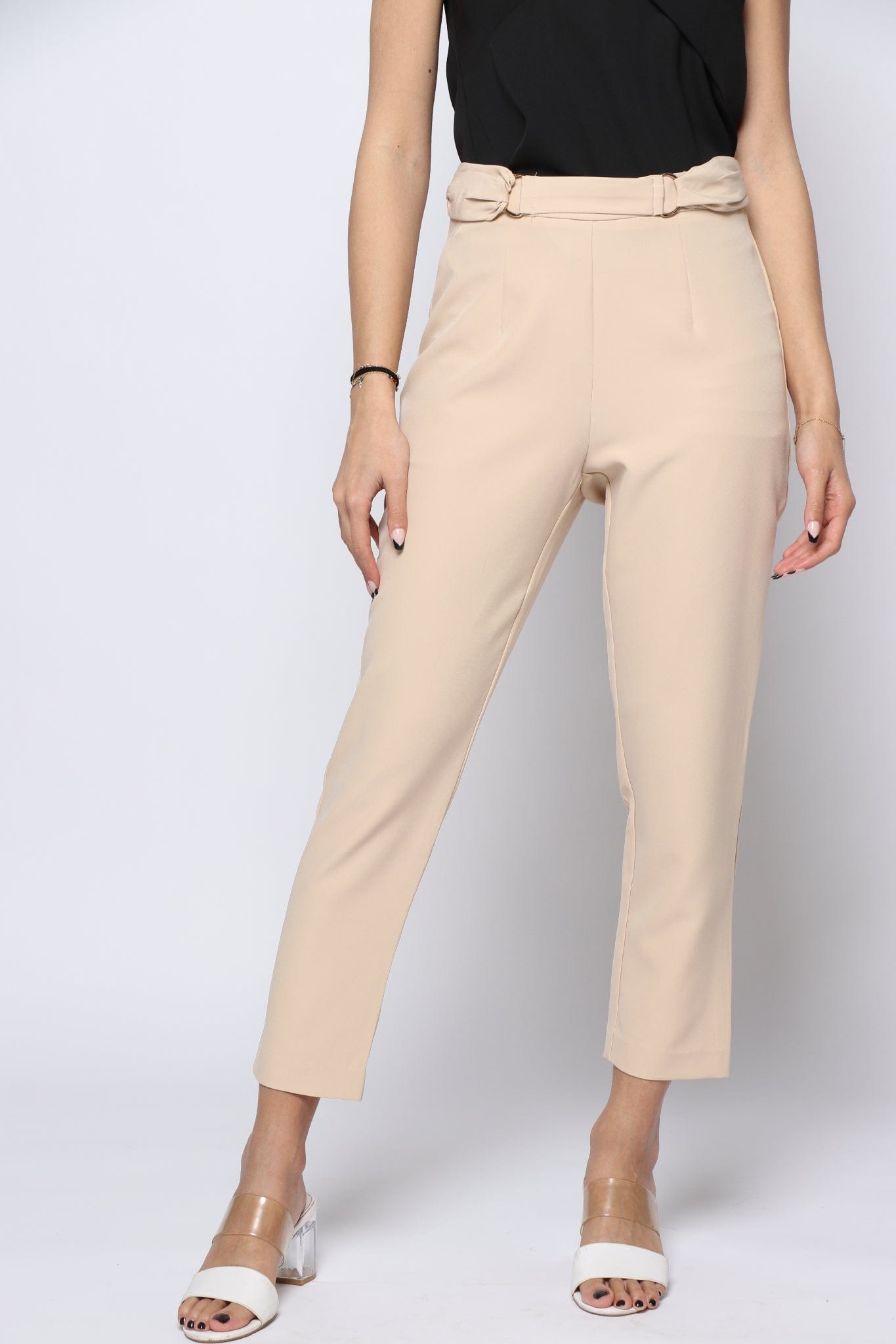 نتشي بنطلون كلاسيك سادة طويل نسائي