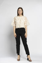 نتشي بنطلون كلاسيك سادة طويل نسائي