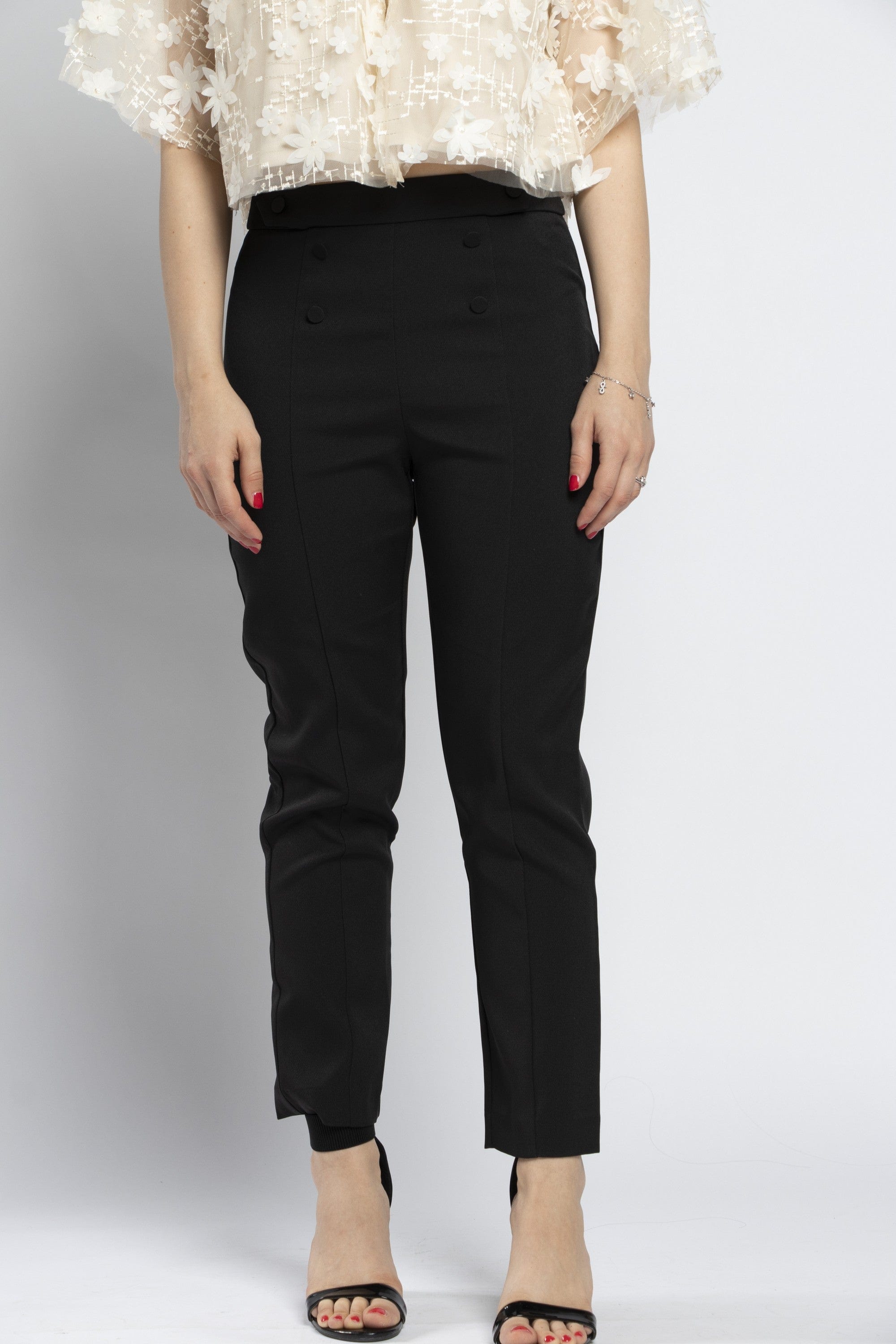 نتشي بنطلون كلاسيك سادة طويل نسائي