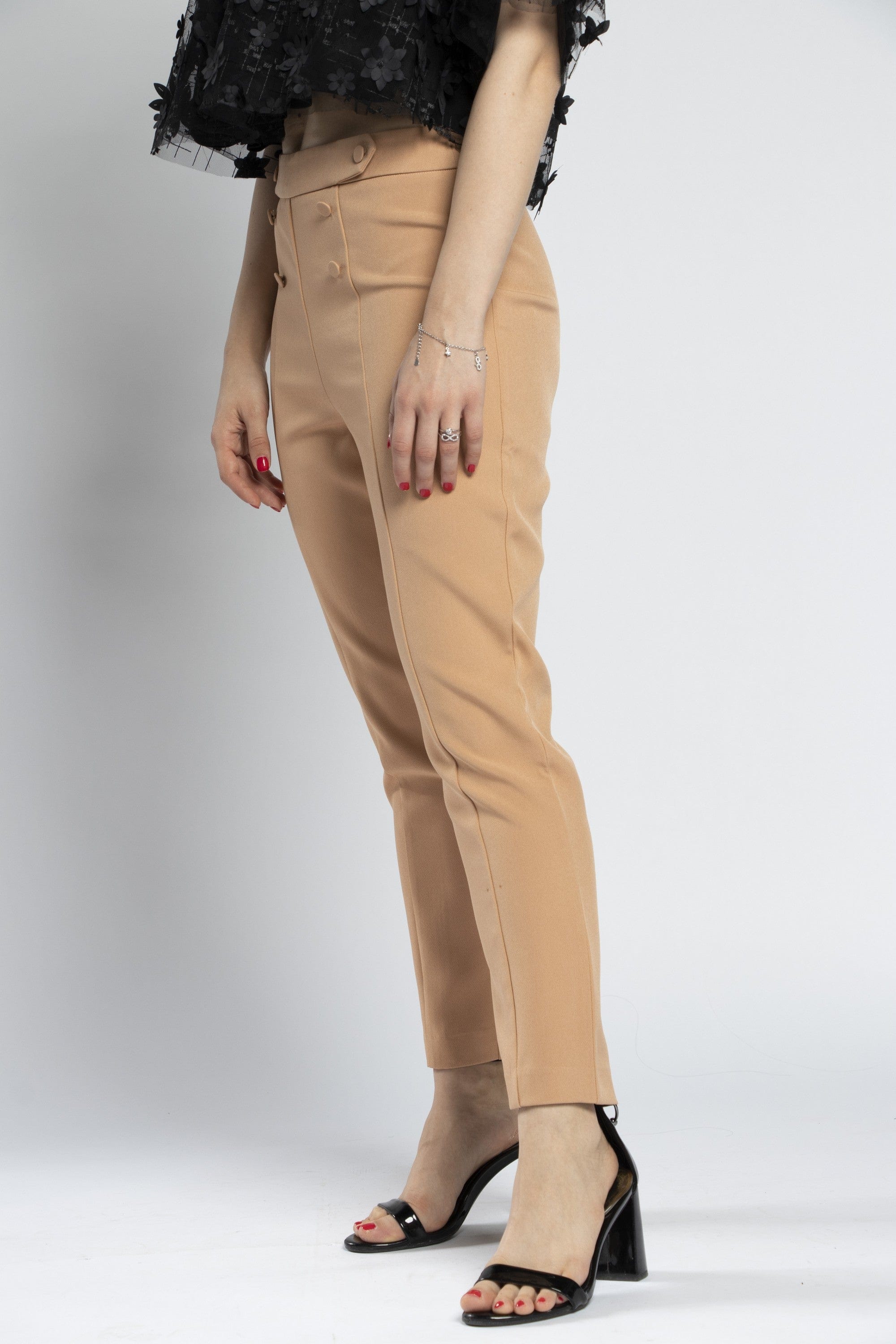 نتشي بنطلون كلاسيك سادة طويل نسائي