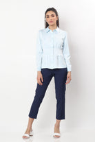 نتشي بنطلون قماش كلاسيك حريمي بحزام صغير