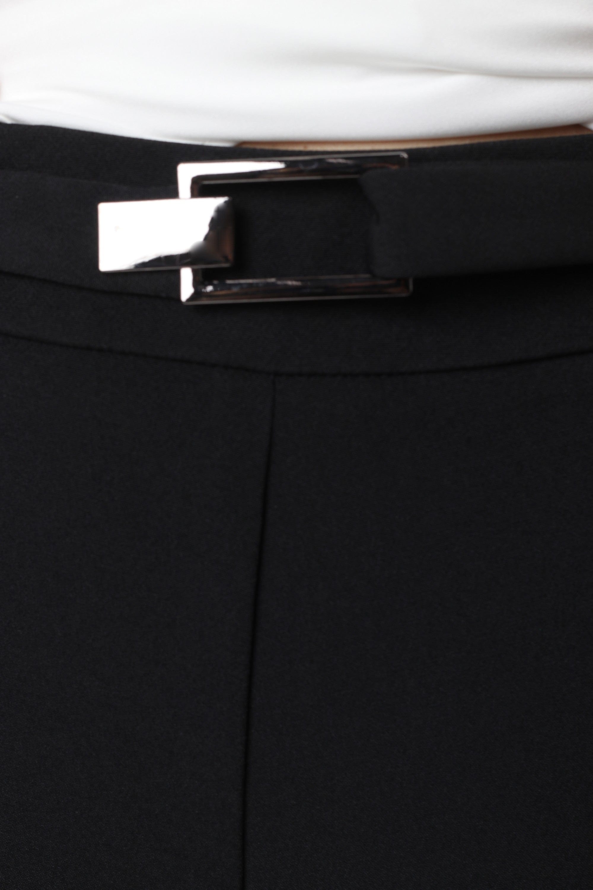 نتشي بنطلون قماش كلاسيك حريمي بحزام صغير