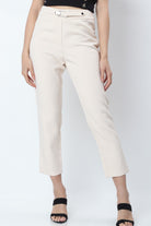 نتشي بنطلون قماش كلاسيك حريمي بحزام صغير