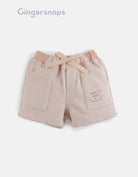 جينجرسنابس شورت سادة بطبعة على الجانب أولادي وردي