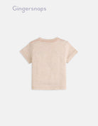 جينجرسنابس تي شيرت أولاد رضع بطبعة أمواج البيج