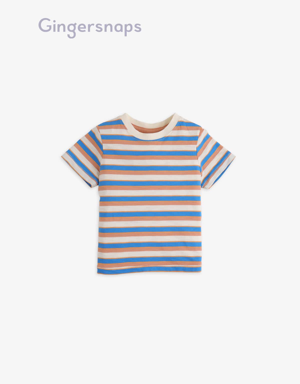جينجرسنابس تي شيرت مخطط أولاد رضع أزرق