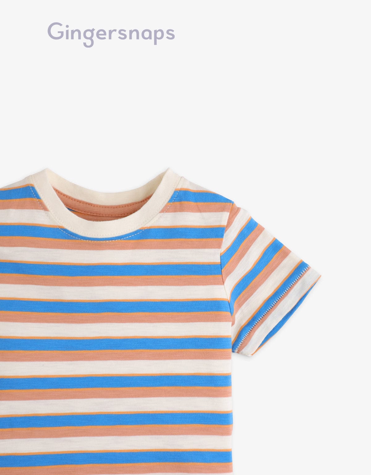 جينجرسنابس تي شيرت مخطط أولاد رضع أزرق