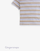 جينجرسنابس تي شيرت أولاد رضع صيفي مخطط متعدد الألوان