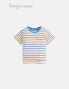 جينجرسنابس تي شيرت مخطط بجيب على الصدر أولاد رضع البيج