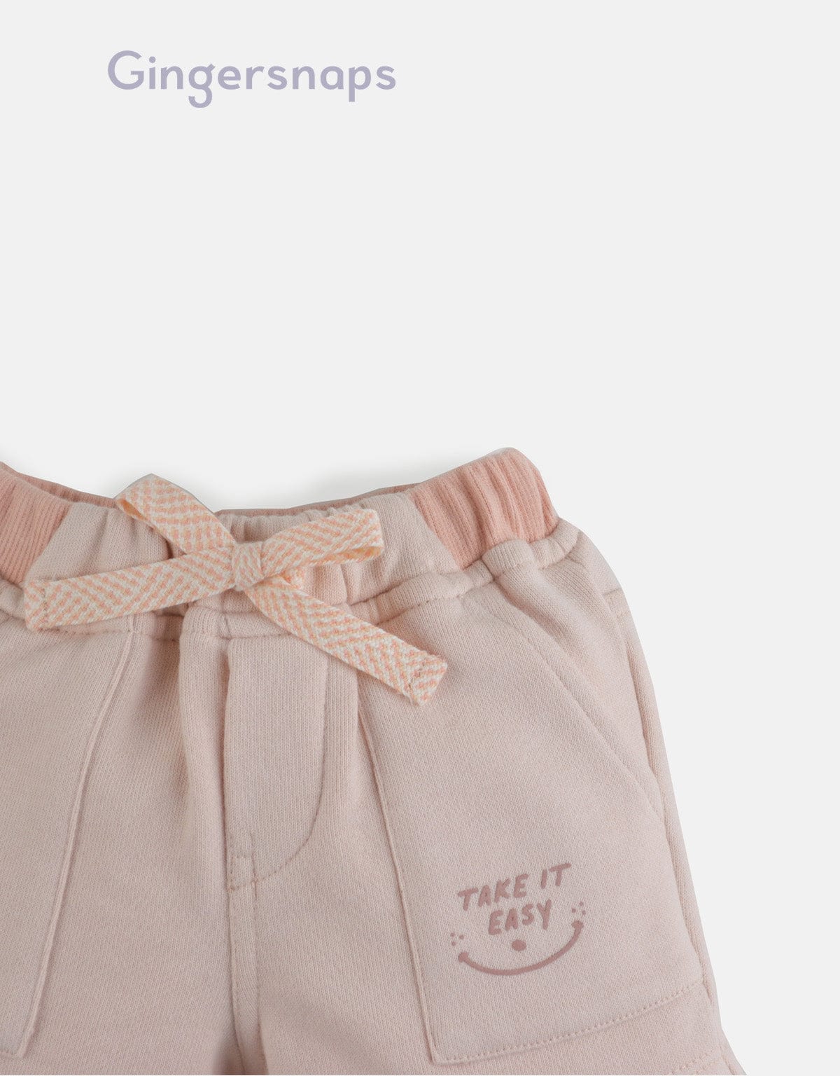 جينجرسنابس شورت سادة بطبعة على الجانب أولادي وردي