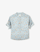 جينجرسنابس قميص مشجر بأزرار أمامية كم طويل برقبة دائرية ولادي متعدد الألوان