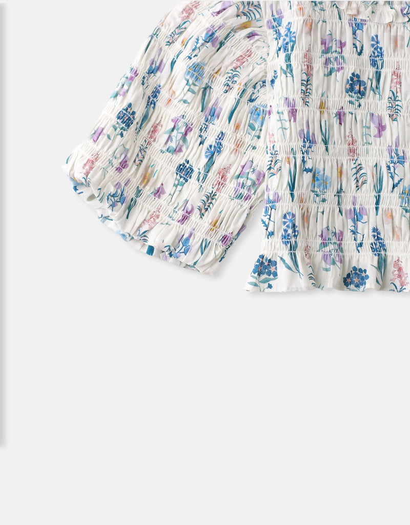 جينجرسنابس بلوزة منقوشة على شكل فراشة بناتي متعدد الألوان