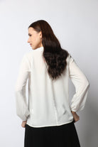 نتشي بلوزة سبعة سادة كم طويل نسائي