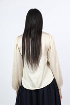 نتشي بلوزة رسمية باكمام طويلة منفوخة نسائي