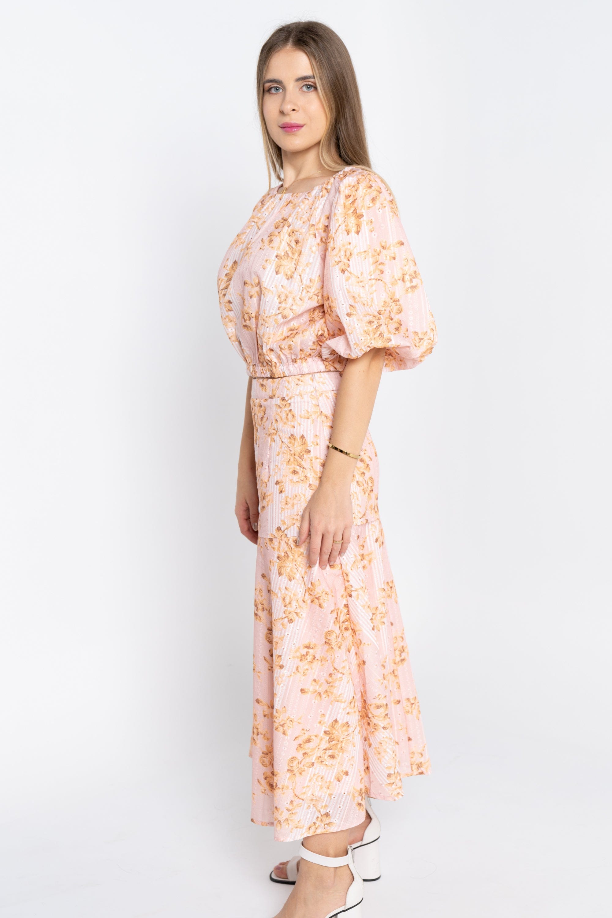 نتشي تنورة ميدي مشجرة كلوش نسائي