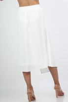 نتشي تنورة ميدي لف ناعمة قماش منقط