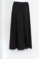 نتشي تنورة طويلة مشجرة واسعة نسائي أسود