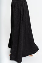 نتشي تنورة طويلة مشجرة واسعة نسائي أسود