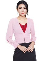 نتشي كارديجان مخصر بأزرار أمامية 3/4 كم طويل