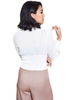 نتشي كارديجان مخصر بأزرار أمامية 3/4 كم طويل