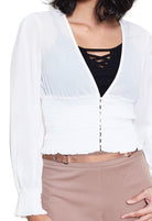 نتشي كارديجان مخصر بأزرار أمامية 3/4 كم طويل