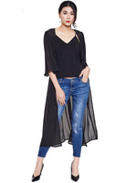 نتشي كارديجان سادة مخصر 3/4 كم واسع