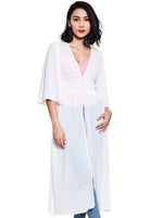 نتشي كارديجان سادة مخصر 3/4 كم واسع