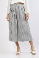 نتشي تنورة ميدي مقلمة بالطول بكسرات