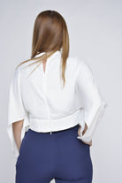 نتشي بلوزة أوفر سايز متداخلة كم طويل نسائي