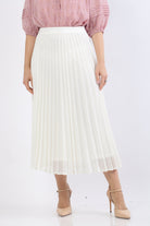 نتشي تنورة ميدي هاي ويست بكسرات