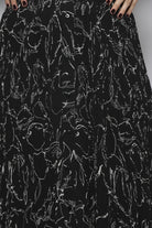 نتشي تنورة ميدي شيفون مزينة بطبعات مزودة بأزرار أمامية