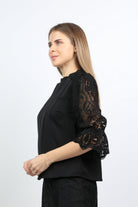 نتشي بلوزة كلوش 3/4 كم دانتيل نسائي