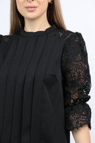 نتشي بلوزة كلوش 3/4 كم دانتيل نسائي