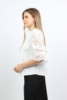 نتشي بلوزة كلوش 3/4 كم دانتيل نسائي