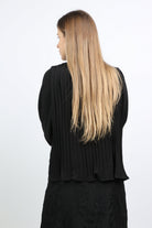 نتشي بلوزة كلاسيك بكسرات صغيرة كلوش 3/4 كم نسائي