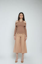 نتشي بلوزة مكشوفة الأكتاف أوف شولدر كم طويل نسائي