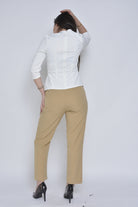 نتشي بلوزة رسمية مخصرة كلوش من الأسفل 3/4 كم منفوخ نسائي