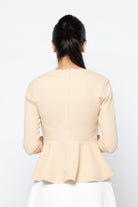 نتشي بلوزة 3/4 كم بخصر ملفوف