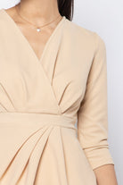 نتشي بلوزة 3/4 كم بخصر ملفوف