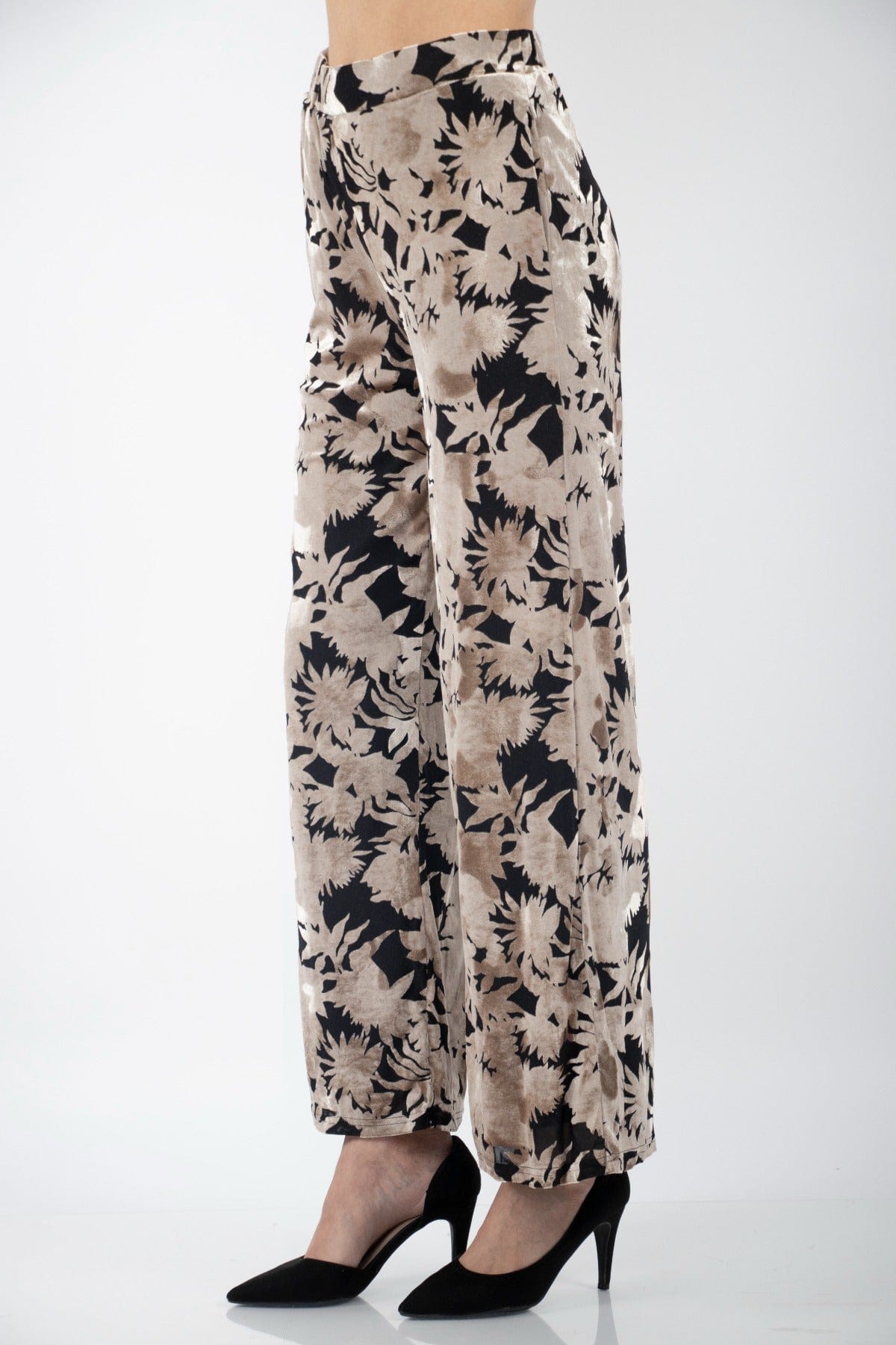 نتشي بنطون مخملي نسائي طويل