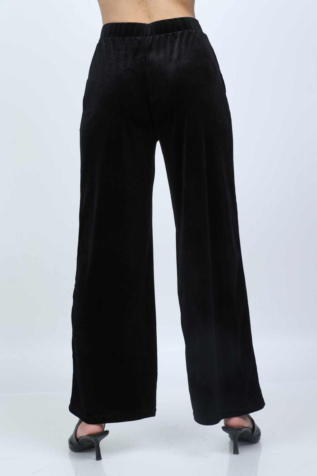 نتشي بنطلون نسائي بجيوب هاي ويست وايد ليج طويل نسائي