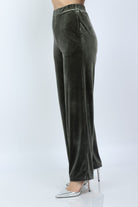 نتشي بنطلون مخملي طويل واسع نسائي