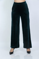 نتشي بنطلون نسائي بجيوب هاي ويست وايد ليج طويل نسائي