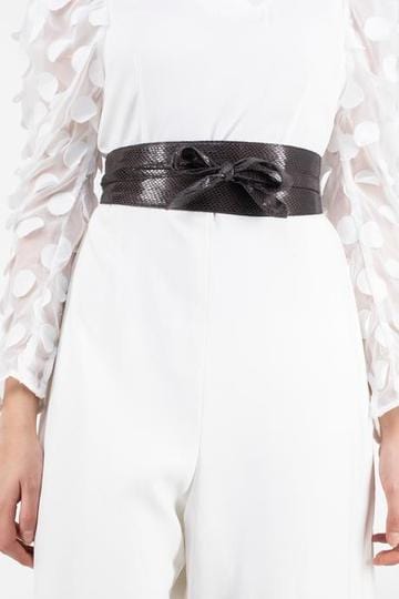 ميكا حزام عريض بفيونكة أمامية نسائي